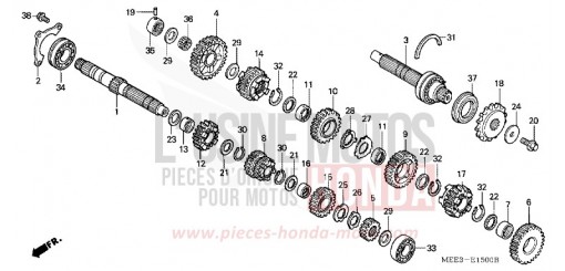 BOITE DE VITESSES CBR600RR4 de 2004